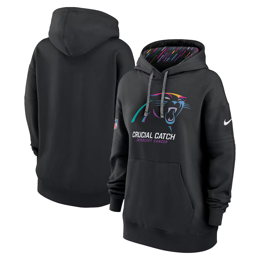 Women Carolina Panthers #9 Black 2024 Nike NFL hoodie 2->nfl t-shirts->Sports Accessory